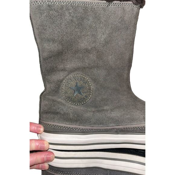 Converse‎ Dark Gray Suede Women's 8 EU39 Folding Boots EUC- RARE- Foldable - Picture 8 of 16